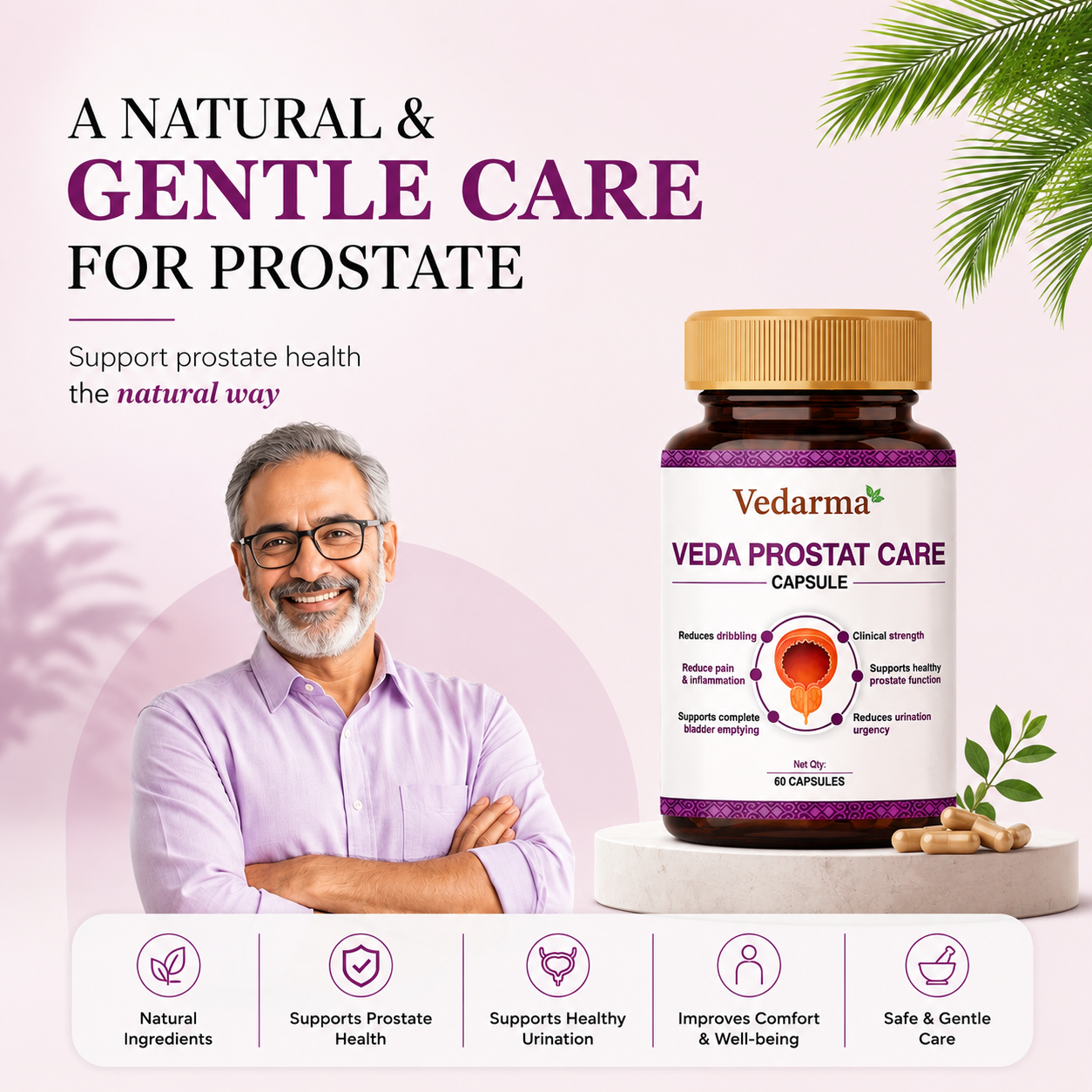 Veda Prostat Care Capsule - Ayurvedic Medicine for Prostate