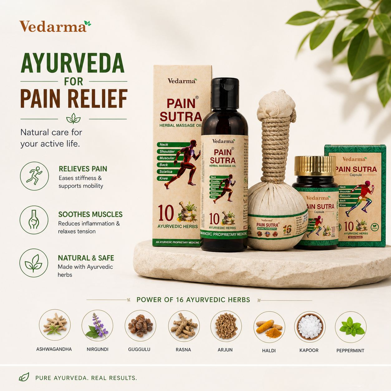 Pain Sutra Oil & Pain Potli & Pain Sutra Capsule