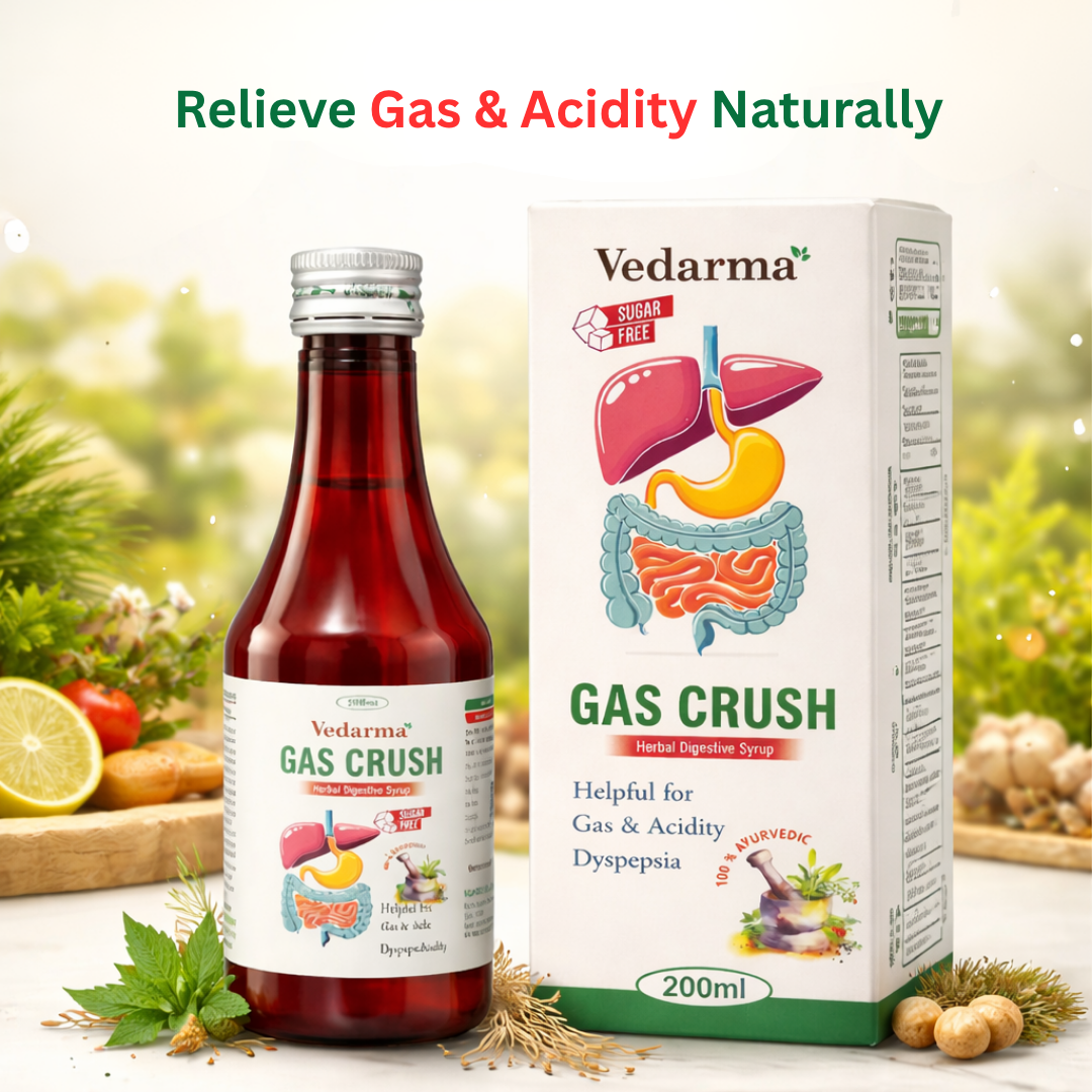 Gas Crush Herbal Syrup For Digestion | Gas, Acidity & Bloating Relief