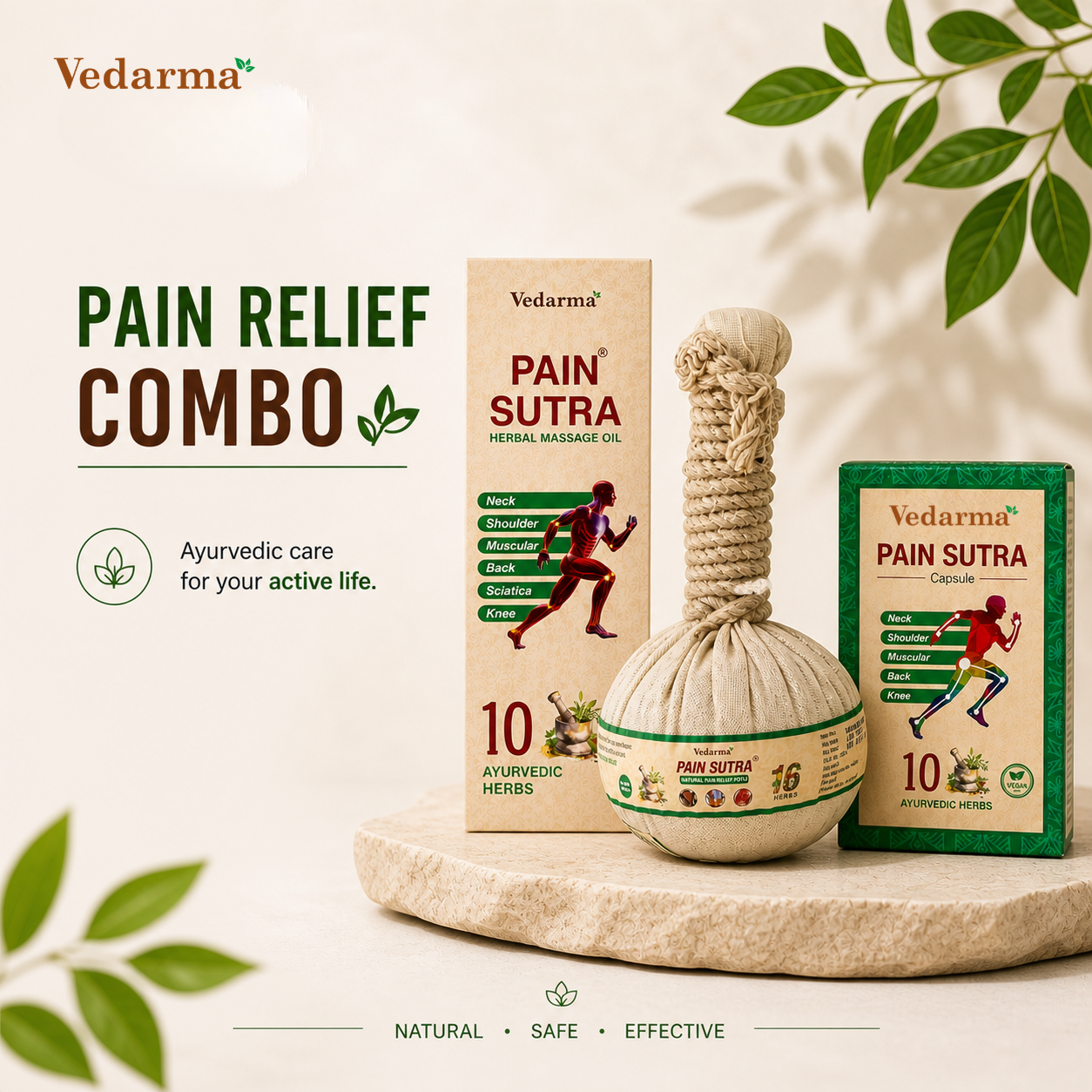 Pain Sutra Oil & Pain Potli & Pain Sutra Capsule
