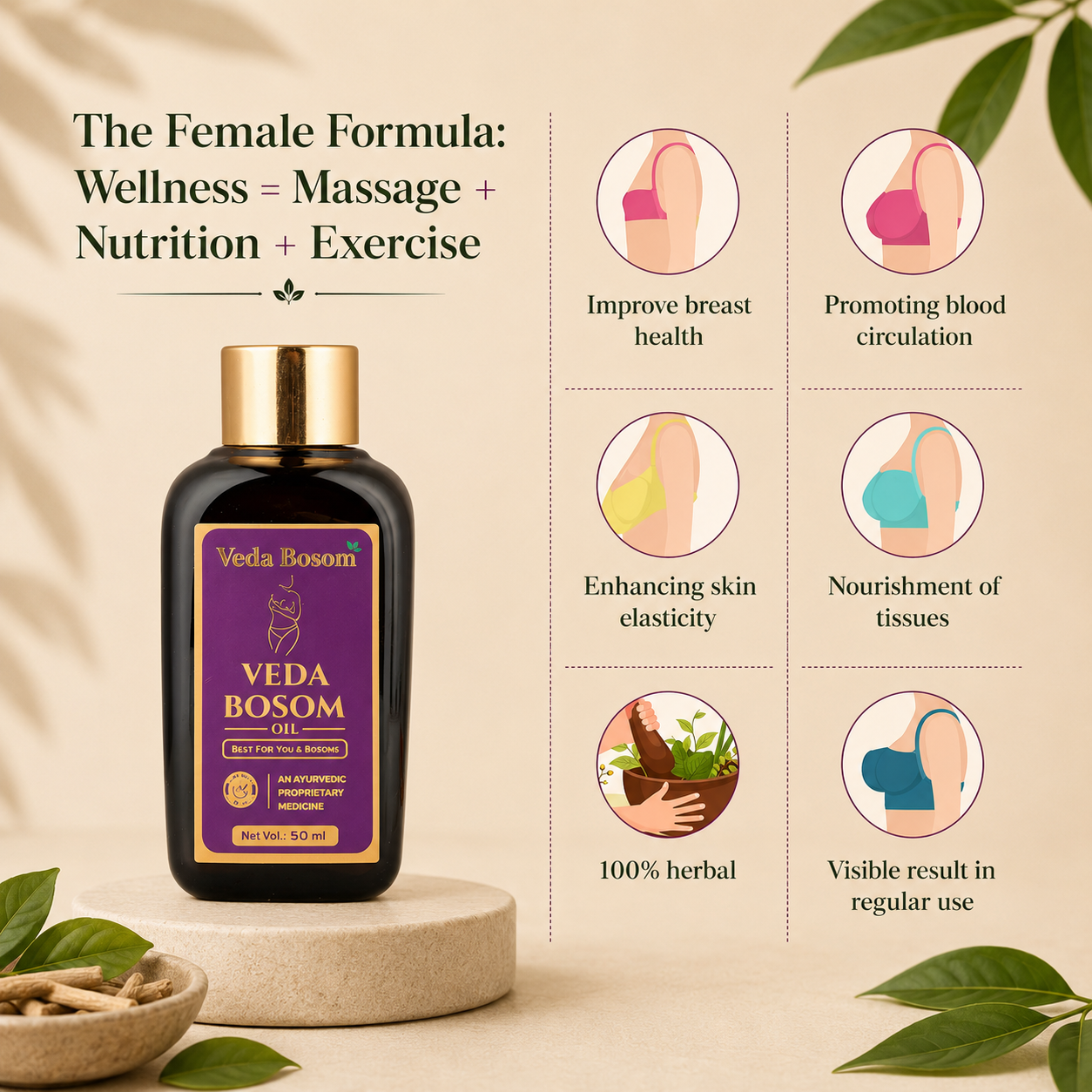 Veda Bosom - Ayurvedic Breast Massage Oil