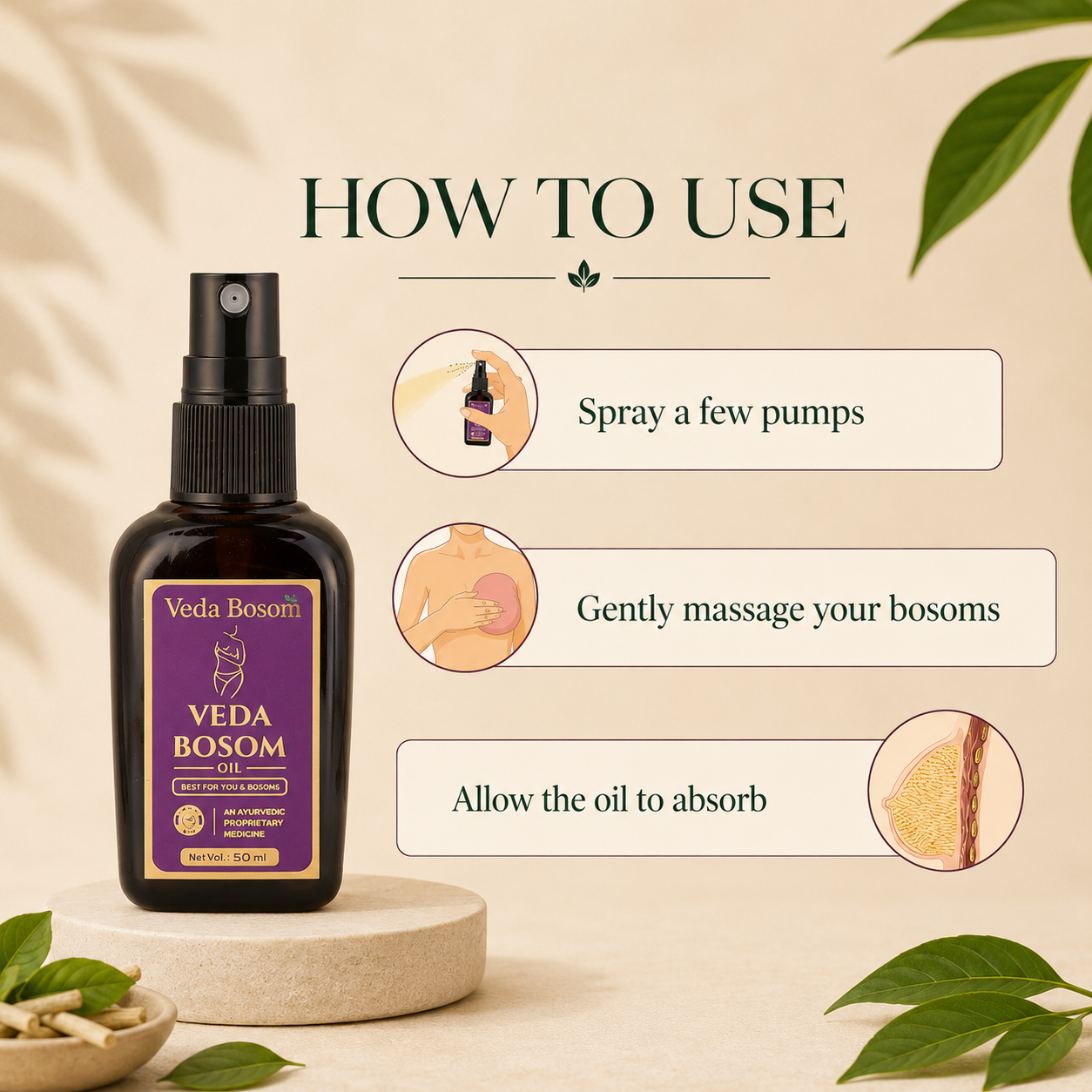 Veda Bosom - Ayurvedic Breast Massage Oil