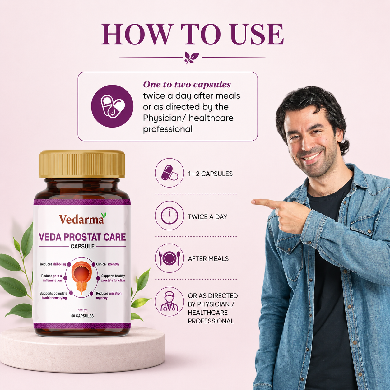 Veda Prostat Care Capsule - Ayurvedic Medicine for Prostate