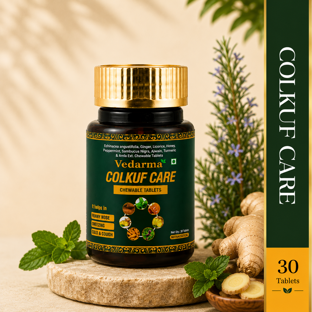 Colkuf Care Chewable Tablets -Relief from Cough and Sore throat
