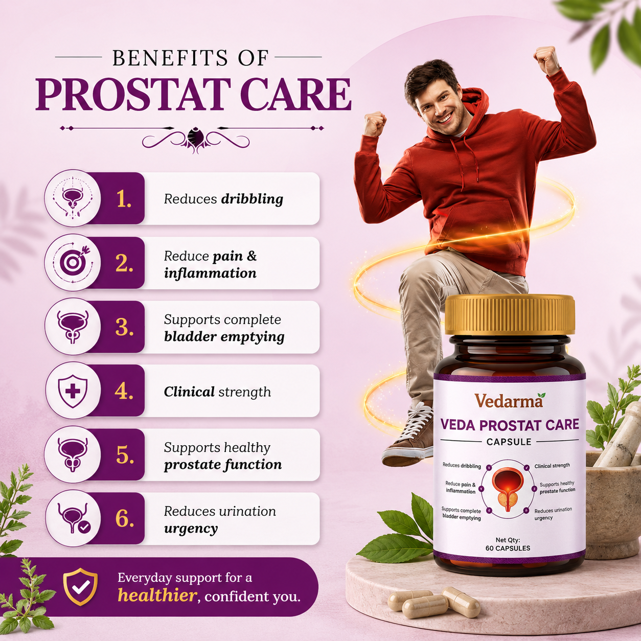 Veda Prostat Care Capsule - Ayurvedic Medicine for Prostate