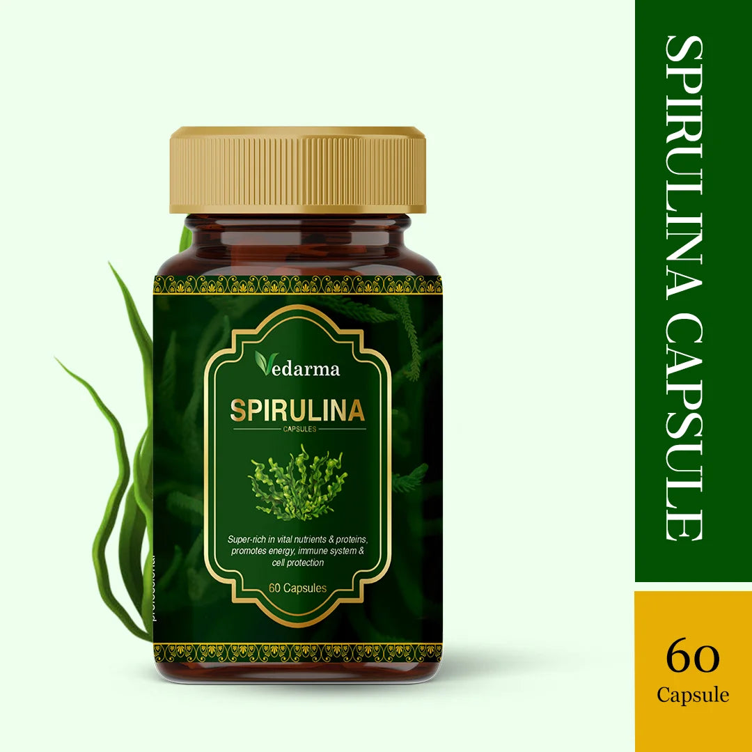 Spirulina Capsules - Organic Superfood for Energy, Immunity