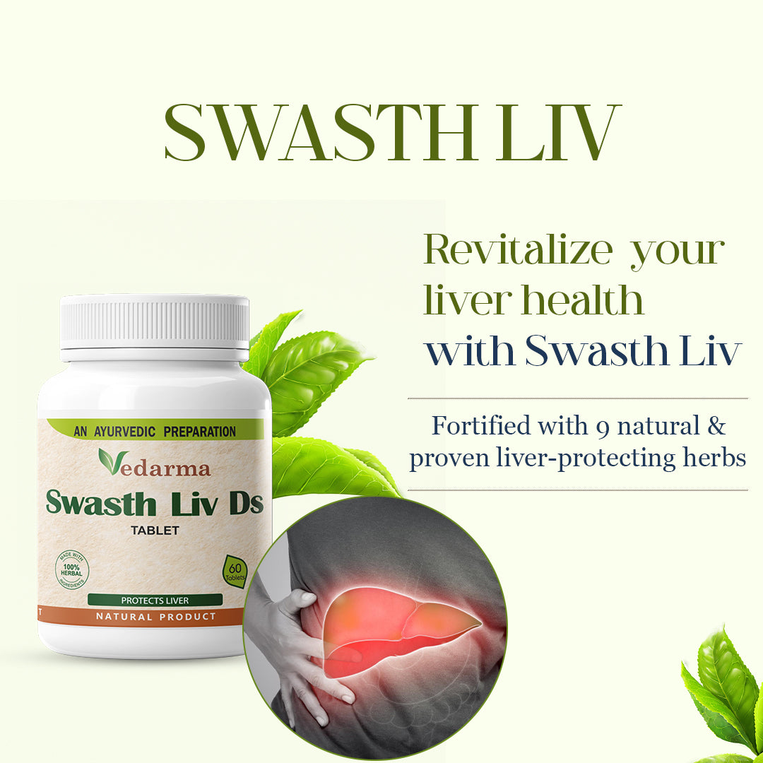 Swasth Liv DS- Liver Detox Ayurvedic Tablets| Repair Alcohol Damage