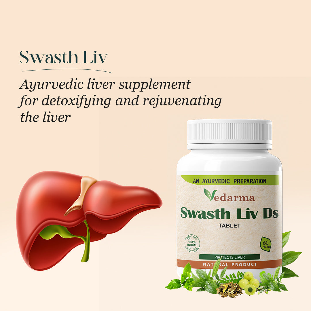 Swasth Liv DS- Liver Detox Ayurvedic Tablets| Repair Alcohol Damage