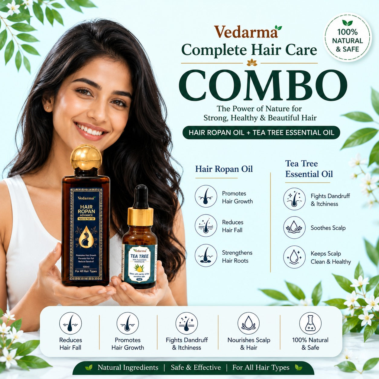 Hair ropan oil & Tea tree essential oil