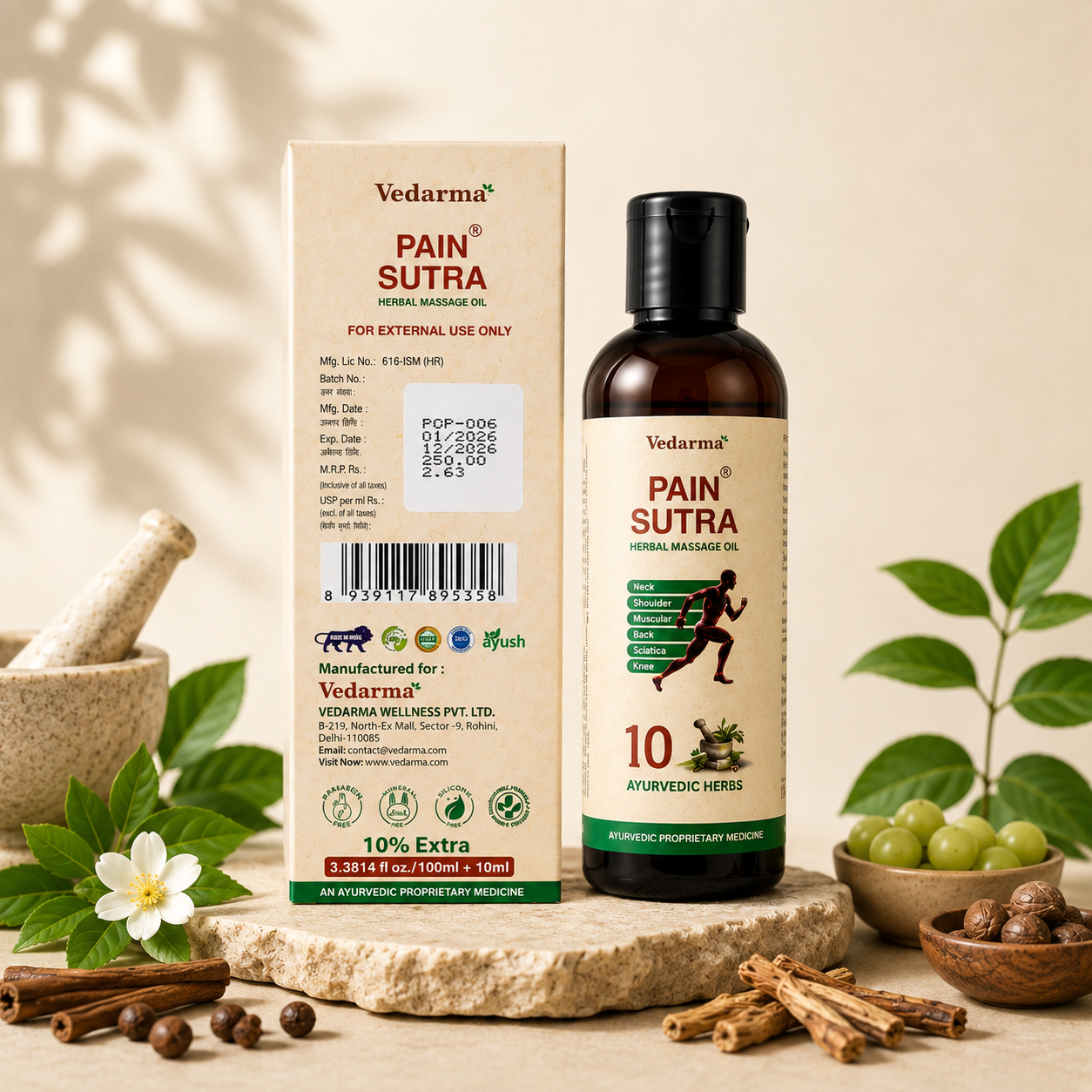Pain Sutra Ayurvedic Pain Relief Oil – Natural Pain Relief Solution