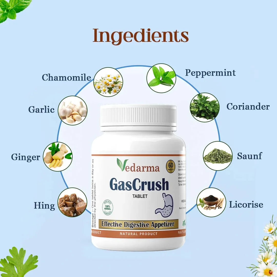 GasCrush (Tablets) - Ayurvedic Medicine for Gas and Acidity