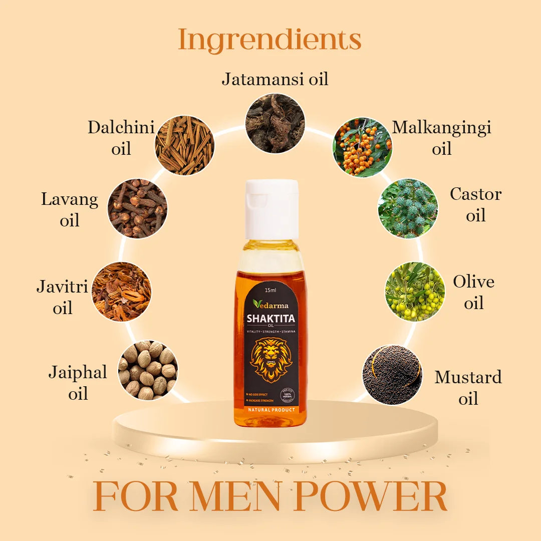 Shaktita Oil – Ayurvedic Stamina Booster for Men