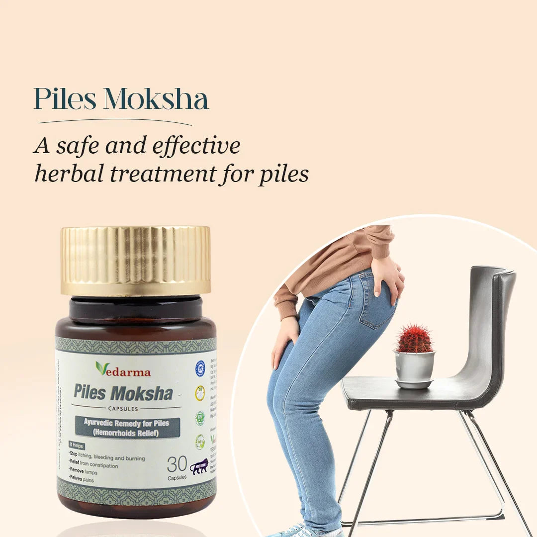 Piles Moksha Capsules - Relief From Pain, Bleeding & Constipation