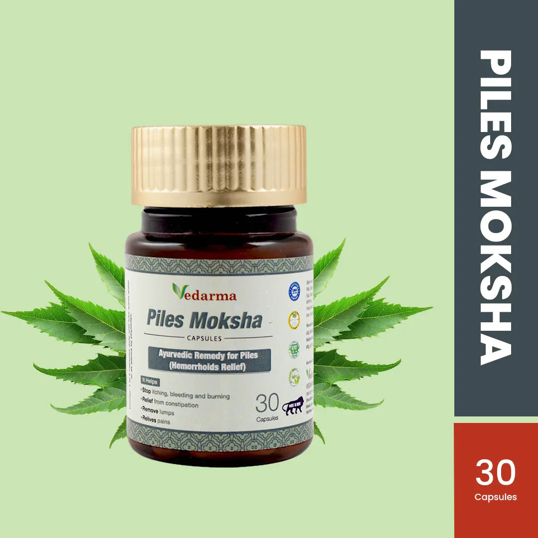Piles Moksha Capsules - Relief From Pain, Bleeding & Constipation