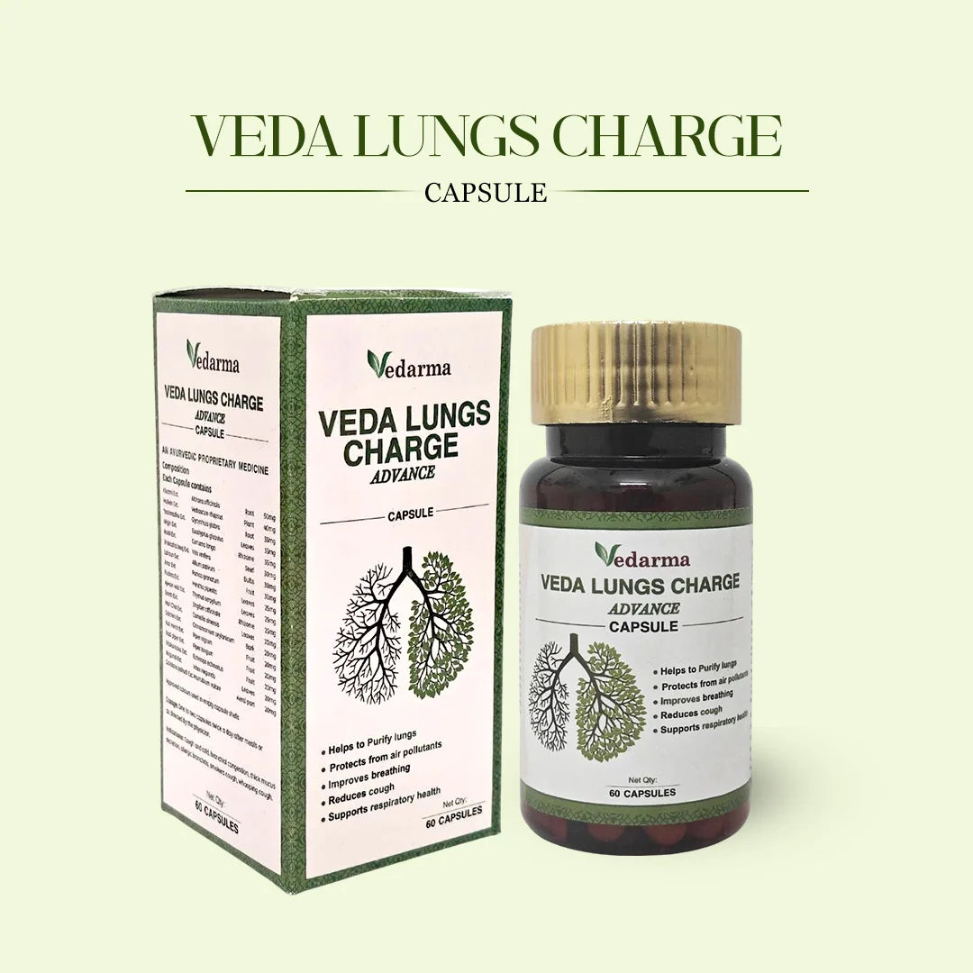 Veda Lungs Charge - Lung Detox Ayurvedic Capsules