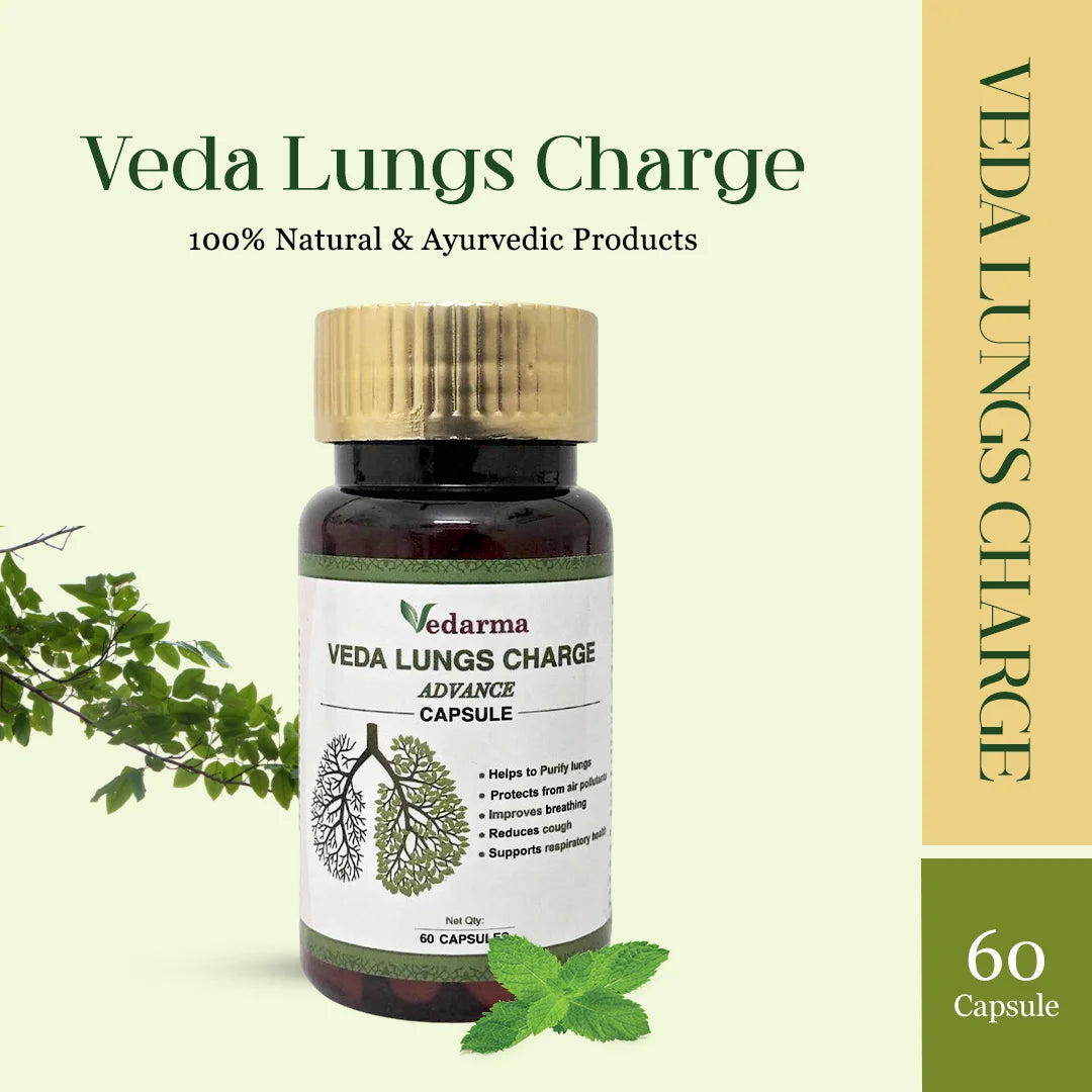 Veda Lungs Charge - Lung Detox Ayurvedic Capsules