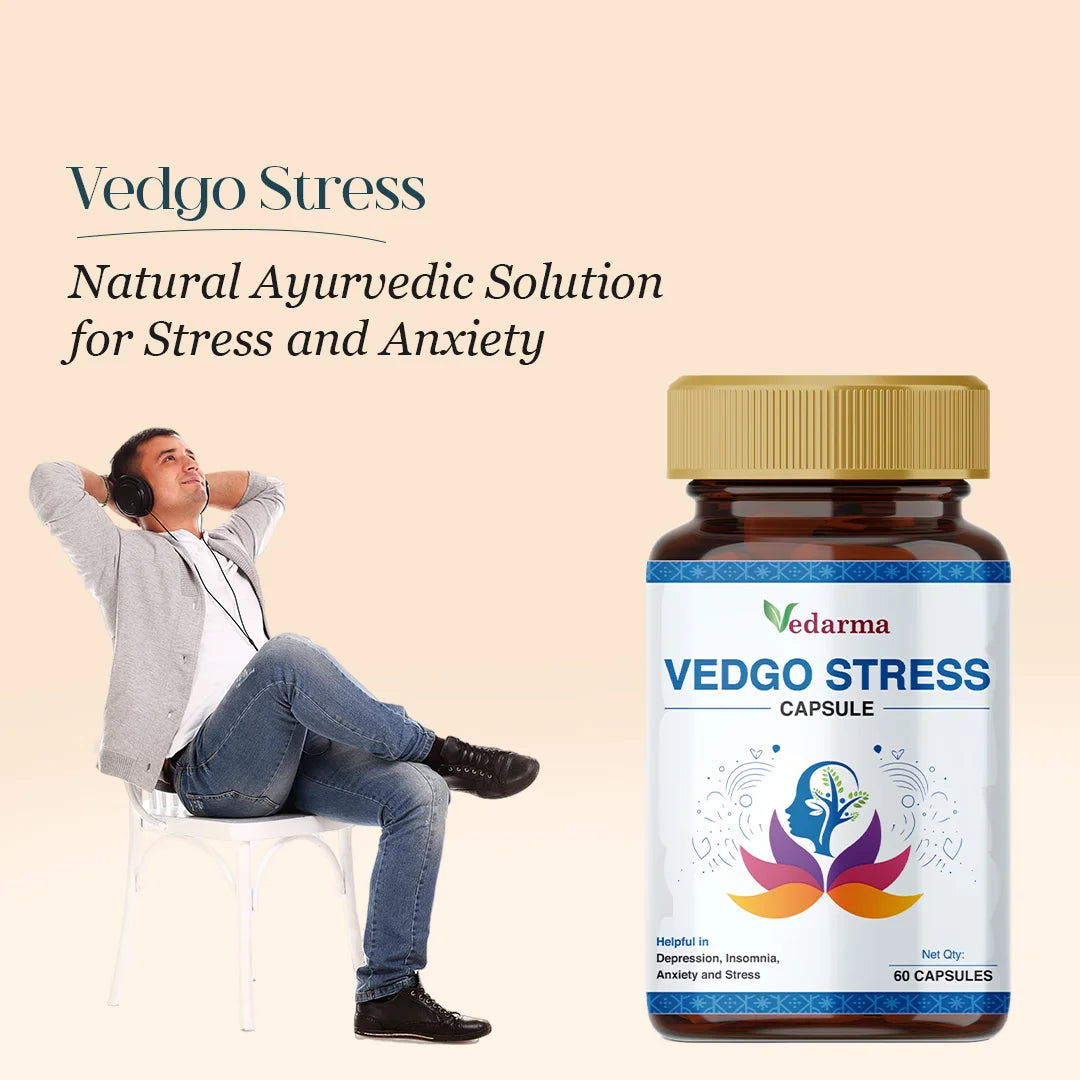 Vedgo Stress Capsule - Ayurvedic Medicine for Stress and Anxiety